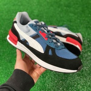 Puma Graviton Pro Low Mens Training Running Shoes Blue White 380736-03 NEW Sz 12